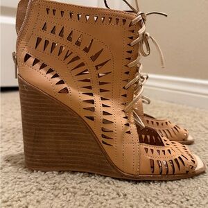 Stylish Tan Wedge Sandals